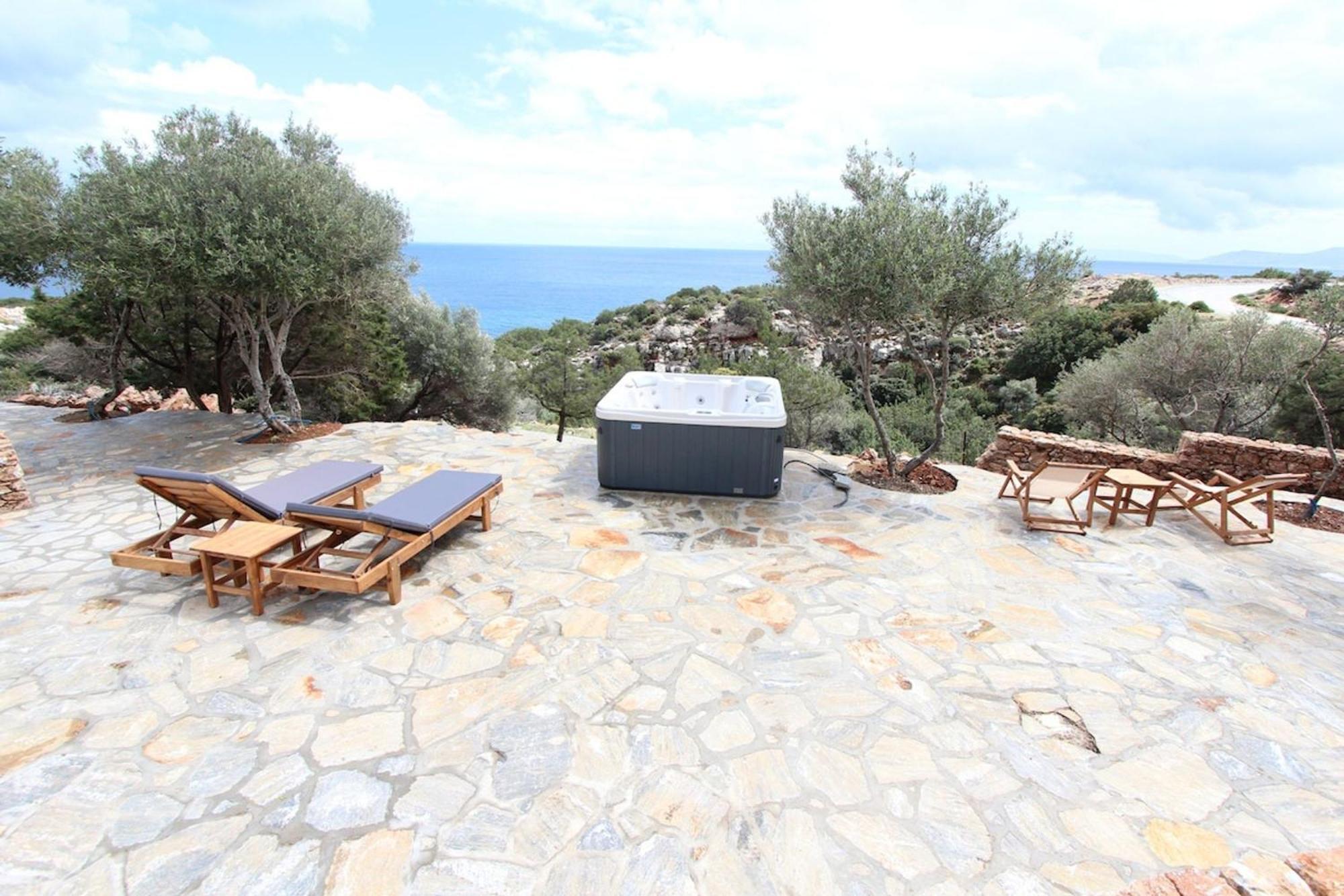 Villa Rouvis With Outdoor Hot Tub Ligaridia Zewnętrze zdjęcie