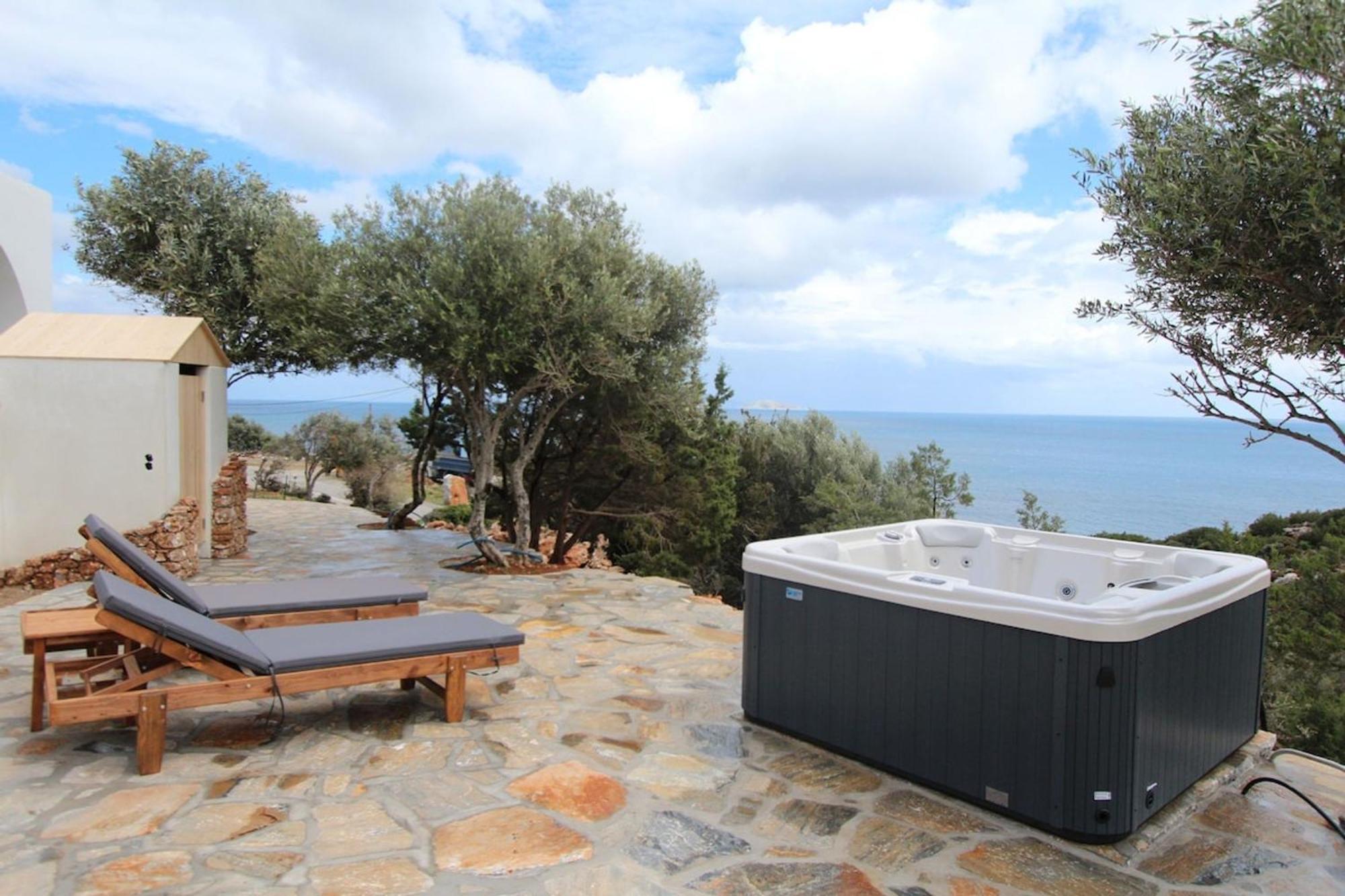 Villa Rouvis With Outdoor Hot Tub Ligaridia Zewnętrze zdjęcie